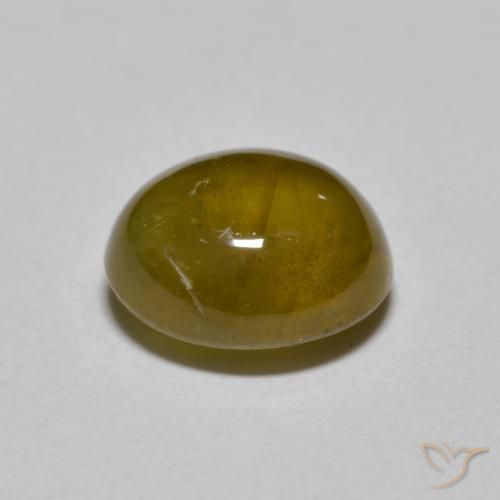 Sphène Brun doré naturelle ovale, 2.99 ct, Translucide
