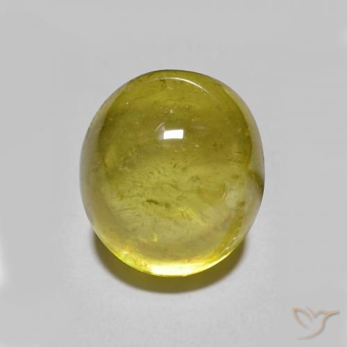 Sphène Or moyen naturelle ovale, 3.18 ct, Translucide
