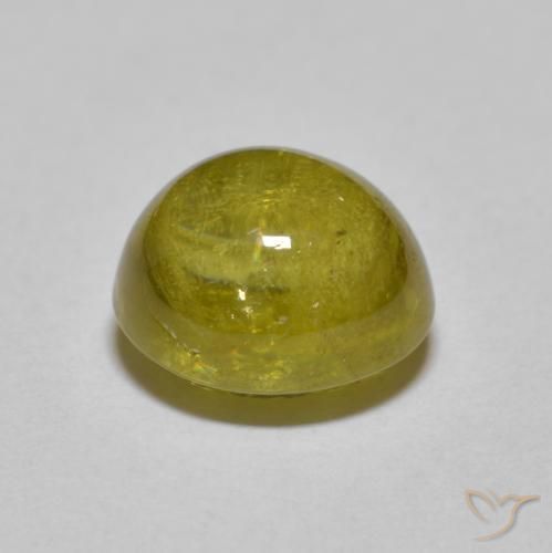 Sphène Or moyen naturelle ovale, 3.18 ct, Translucide