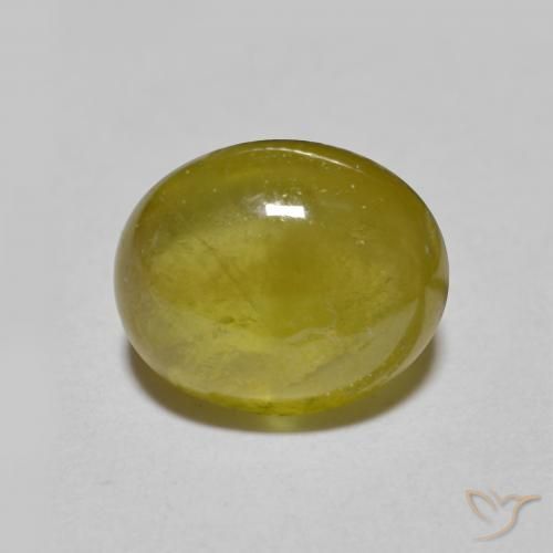 Sphène Brun doré naturelle ovale, 3.00 ct, Translucide