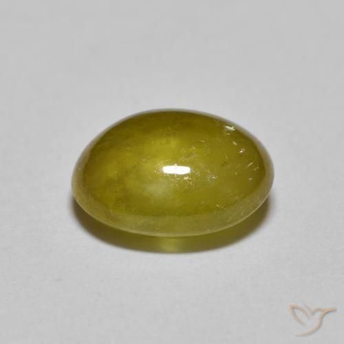 Sphène Brun doré naturelle ovale, 3.00 ct, Translucide