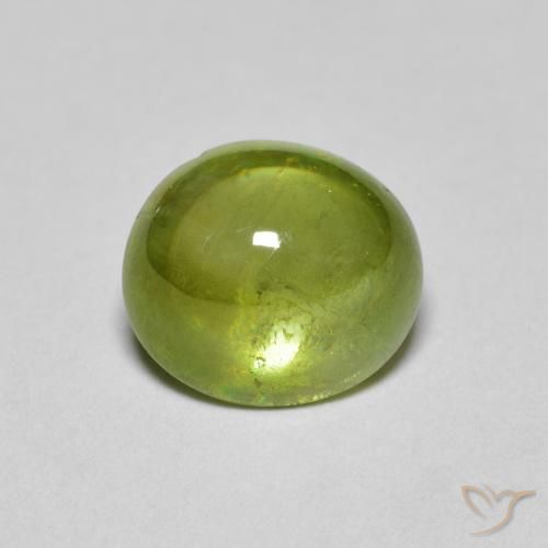 2.04ct Naturel Olive verte Sphène, ovale, Transparent
