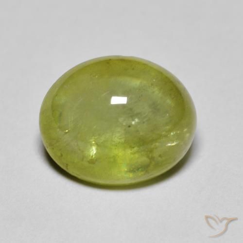 2.88ct Naturel Olive verte Sphène, ovale, Transparent