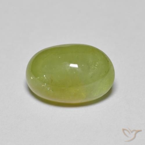 3.10ct Naturel Vert clair Sphène, ovale, Translucide