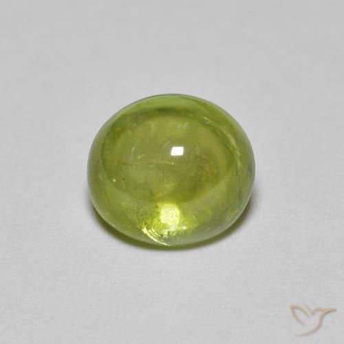 1.55ct Naturel Medium Light Green Sphène, ovale, Transparent