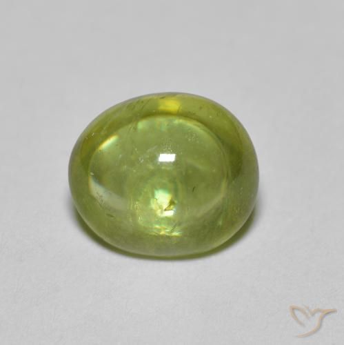 1.86ct Naturel Olive verte Sphène, ovale, Transparent