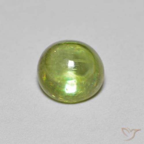 1.46ct Naturel Medium Light Green Sphène, ovale, Transparent
