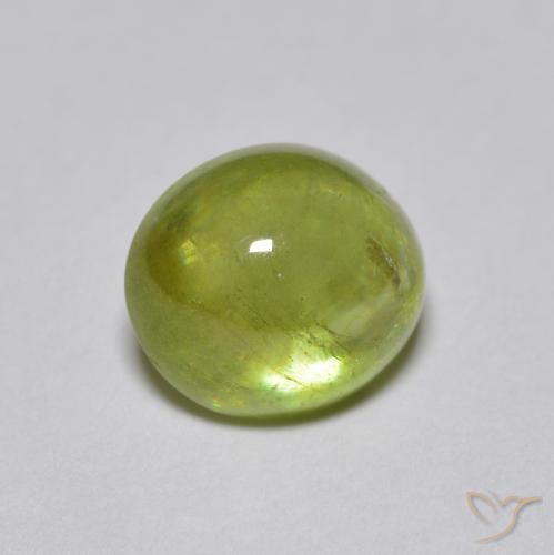 Sphène Medium Light Green naturelle ovale, 2.17 ct, Translucide