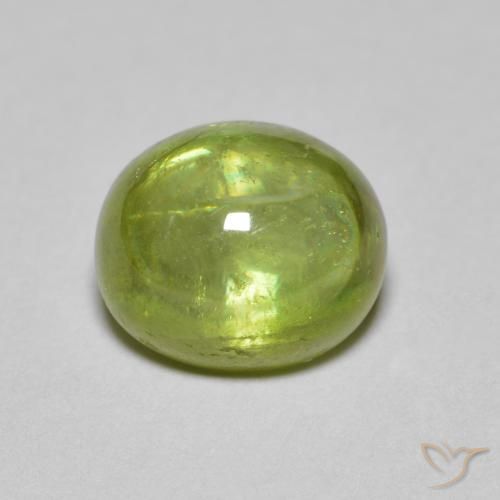 2.51ct Naturel Olive verte Sphène, ovale, Transparent