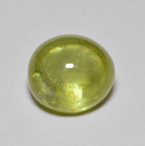 Sphène Vert jaunâtre naturelle Coupe ovale, 2.89 ct, Transparent