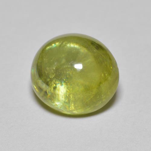 Sphène Vert jaunâtre naturelle Coupe ovale, 2.89 ct, Transparent