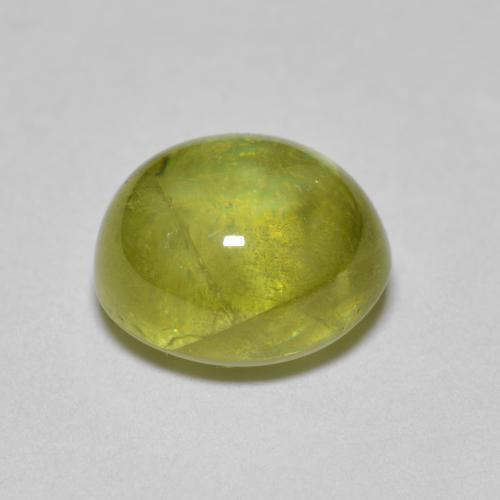 Sphène Vert jaunâtre naturelle Coupe ovale, 2.89 ct, Transparent