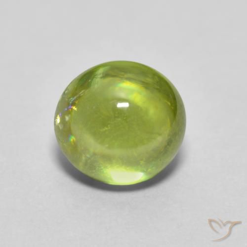 1.09ct Naturel Vert jaunâtre Sphène, ovale, Transparent