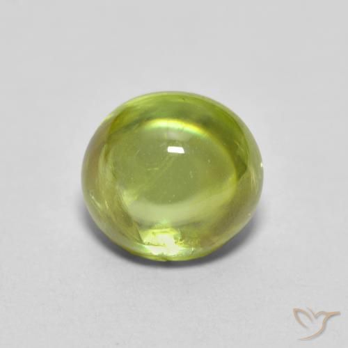 1.13ct Naturel Vert jaunâtre Sphène, ovale, Transparent