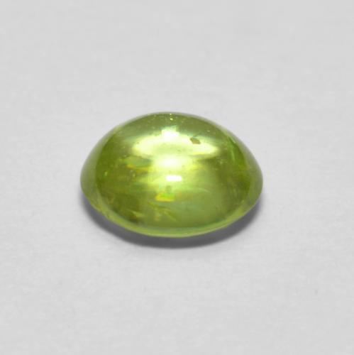 Sphène vert naturelle coupe ovale, 0,66 ct, transparent