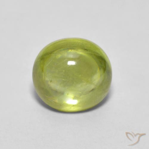 1.25ct Naturel Vert terreux léger Sphène, ovale, Transparent
