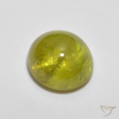 Sphène Jaune moyen naturelle ovale, 2.60 ct, Transparent