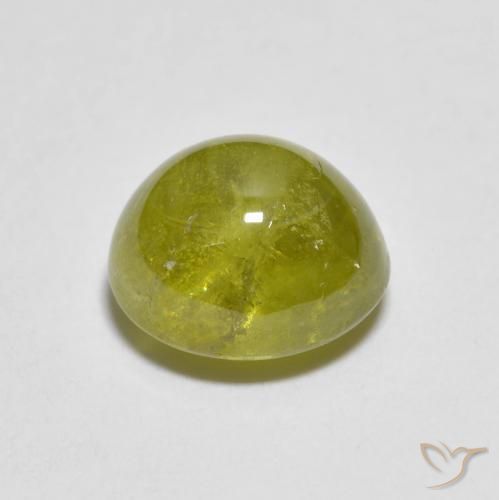 Sphène Jaune moyen naturelle ovale, 2.60 ct, Transparent