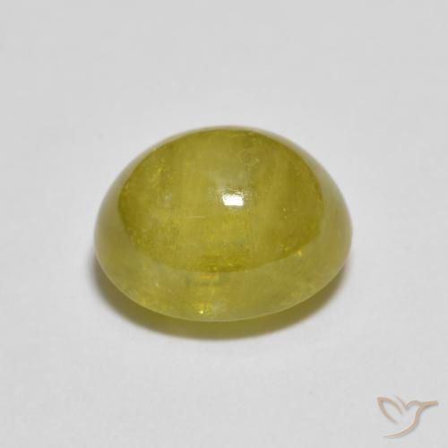 Sphène Bourdon jaune naturelle ovale, 2.78 ct, Transparent