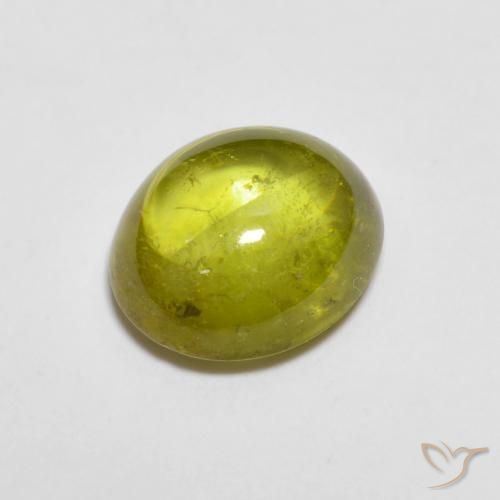 1.98ct Naturel Vert forêt chaud Sphène, ovale, Transparent