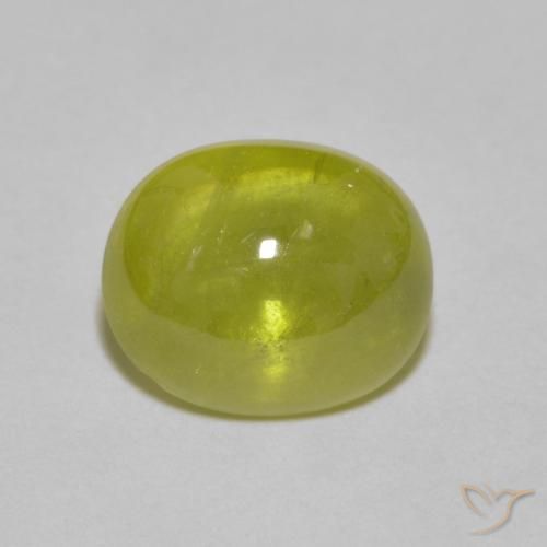 3.23ct Naturel Jaune citron Sphène, ovale, Transparent
