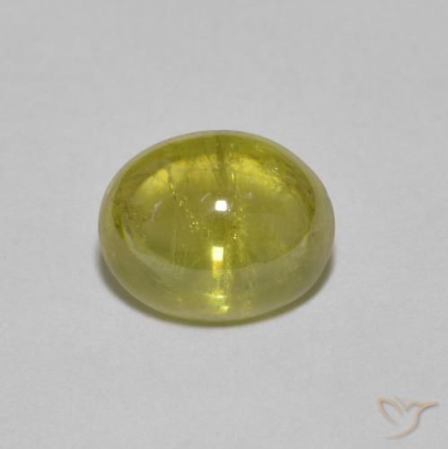 1.92ct Naturel Jaune clair Sphène, ovale, Transparent
