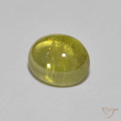 Sphène Jaune clair naturelle ovale, 1.92 ct, Transparent