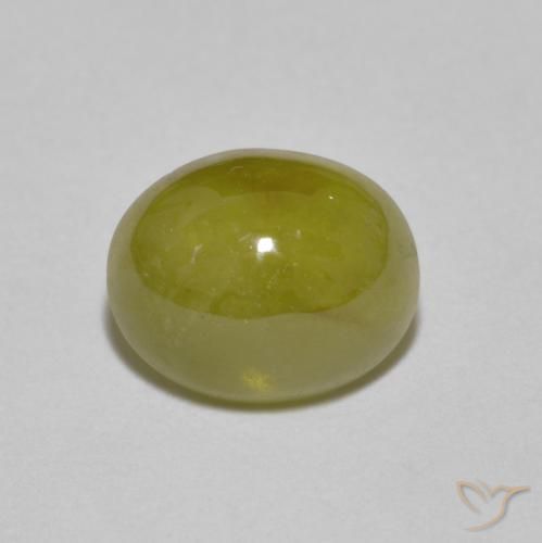2.89ct Naturel Vert jaunâtre Sphène, ovale, Translucide
