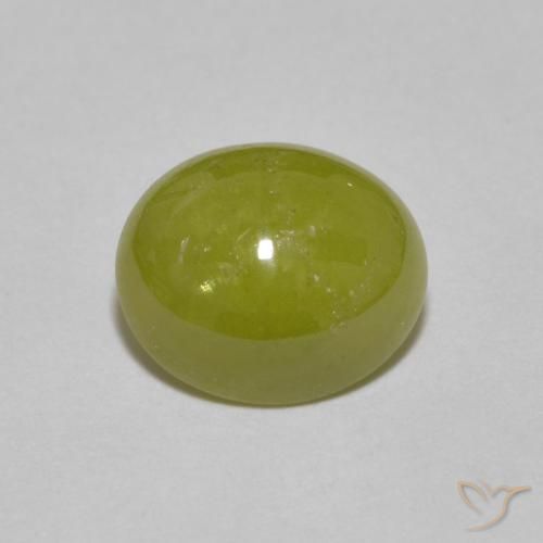 2.57ct Naturel Vert forêt chaud Sphène, ovale, Translucide