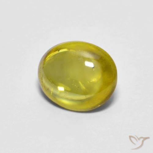 Sphène Jaune moyen-léger naturelle ovale, 1.04 ct, Transparent