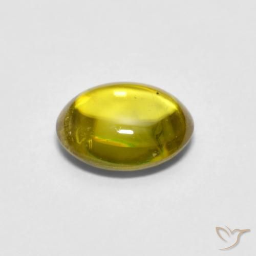 Sphène Jaune moyen-léger naturelle ovale, 1.04 ct, Transparent