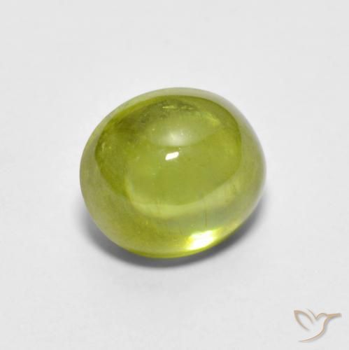 2.14ct Naturel Olive verte Sphène, ovale, Transparent