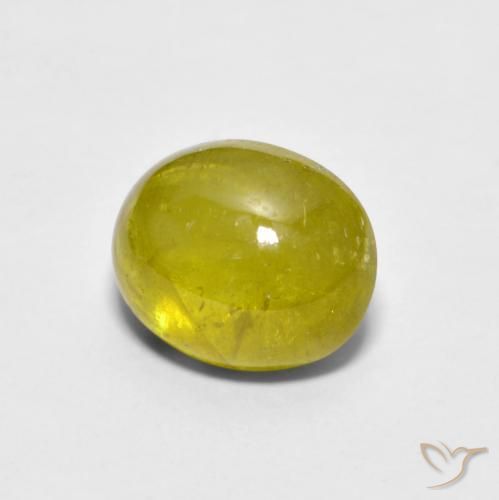 Sphène Doré jaunâtre naturelle ovale, 2.76 ct, Transparent