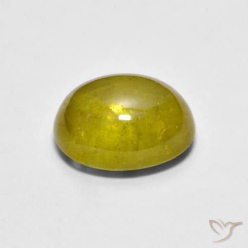 Sphène Doré jaunâtre naturelle ovale, 2.76 ct, Transparent