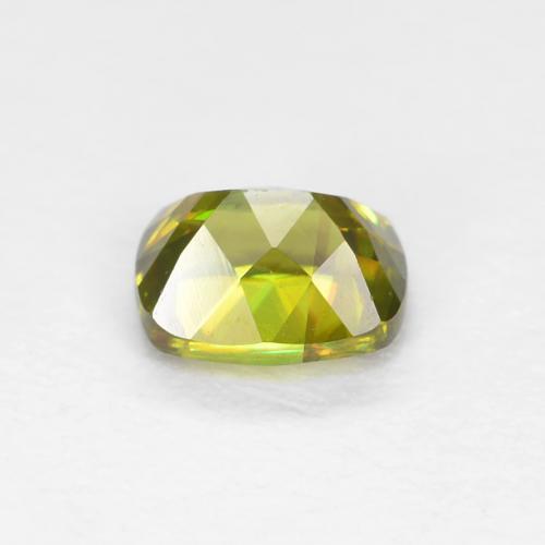 Sphène vert naturelle coupe coussin, 0,45 ct, VS