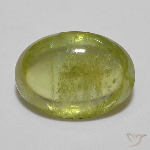 1.82ct Naturel Vert clair Sphène, ovale, Transparent