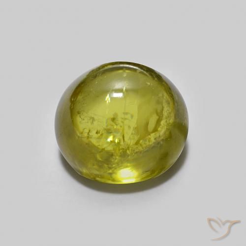 2.07ct Naturel Vert jaunâtre Sphène, ovale, Transparent