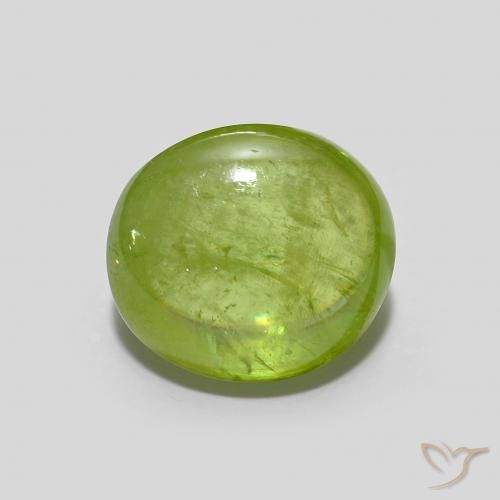2.53ct Naturel Vert clair Sphène, ovale, Transparent