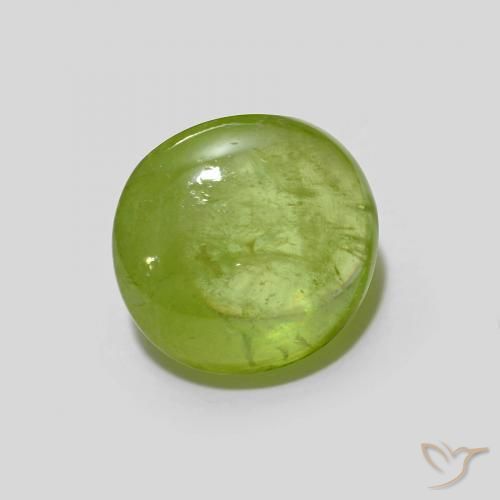 Sphène Vert clair naturelle ovale, 2.53 ct, Transparent