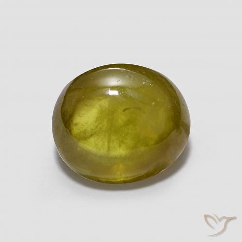 2.08ct Naturel Vert jaunâtre Sphène, ovale, Transparent