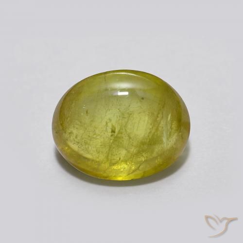 1.94ct Naturel Vert chaud Sphène, ovale, Transparent