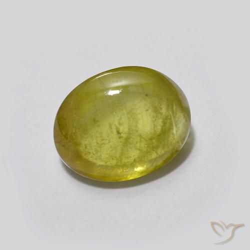 Sphène Vert chaud naturelle ovale, 1.94 ct, Transparent