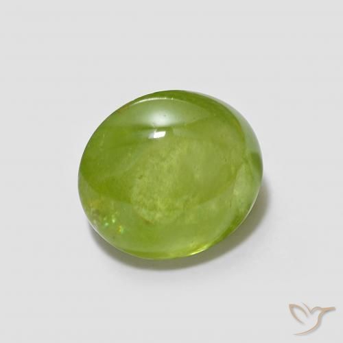Sphène Vert moyen naturelle ovale, 1.72 ct, Translucide