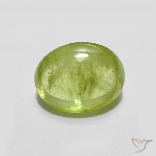 2.50ct Naturel Jaune moyen Sphène, ovale, Transparent