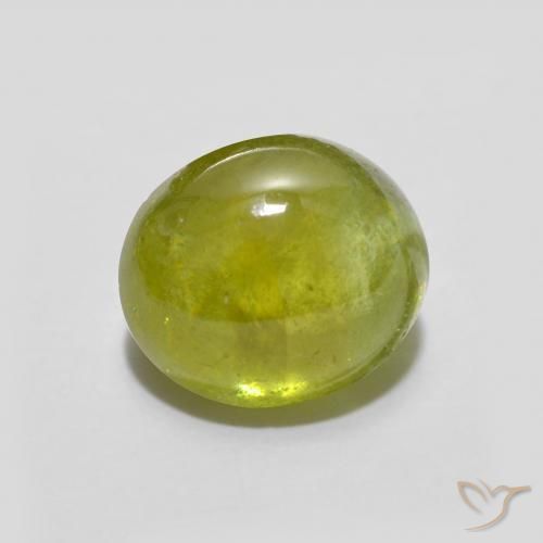 Sphène Jaune moyen naturelle ovale, 2.41 ct, Transparent