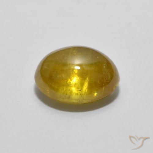 Sphène Orange doré naturelle ovale, 1.94 ct, Transparent