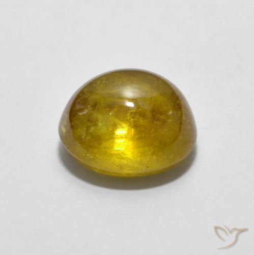 Sphène Doré terreux naturelle ovale, 2.61 ct, Transparent