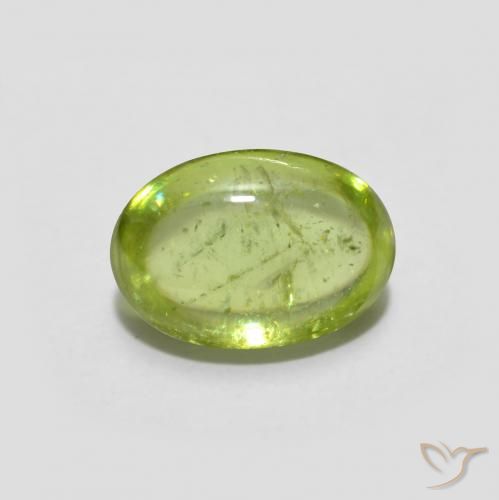 1.26ct Naturel Vert clair Sphène, ovale, Transparent