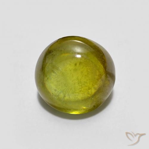 1.86ct Naturel Jaune verdâtre Sphène, ovale, Transparent