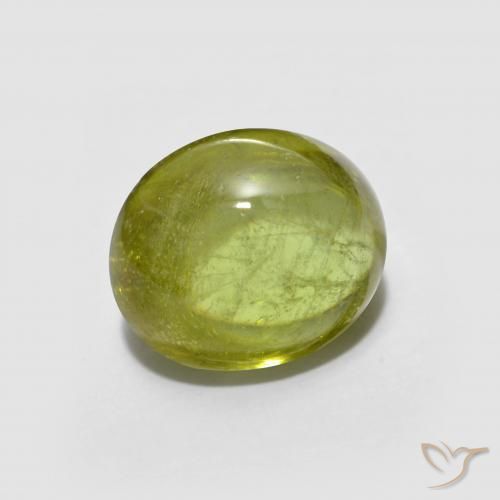 Sphène Jaune moyen naturelle ovale, 2.60 ct, Transparent
